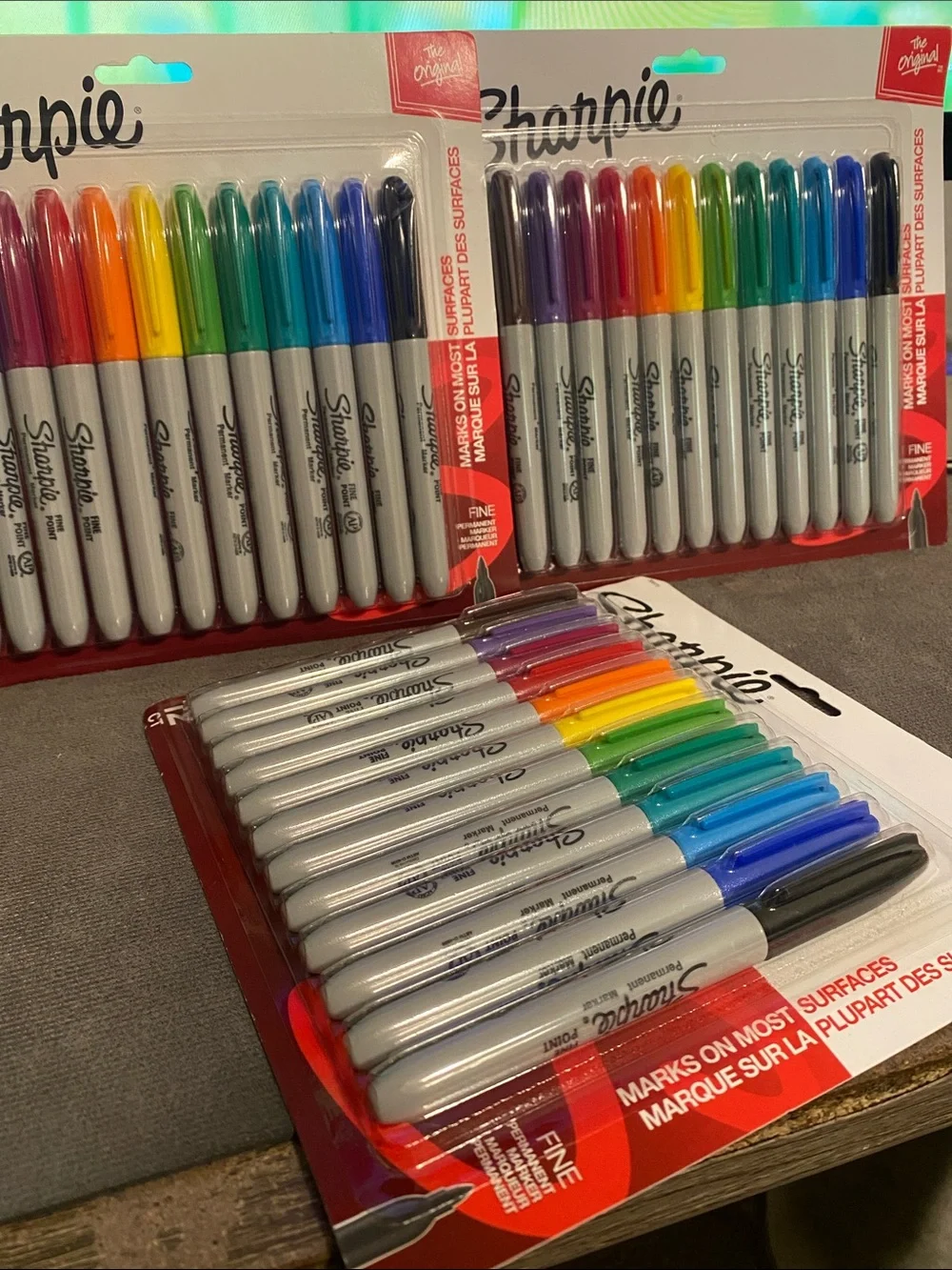 Sharpie Fine Point Permanent Markers - Assorted Colors (3 packs of 12)